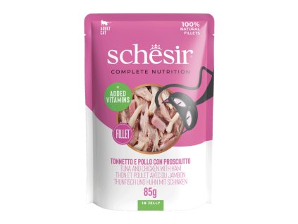 schesir jelly cat tuniak a kuracie filety so sunkou 85g