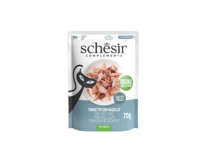 schesir jelly cat tuniak s morskou stukou a ryzou 70g
