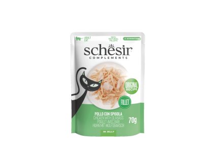 schesir jelly cat kuracie filety a morsky vlk s ryzou 70g