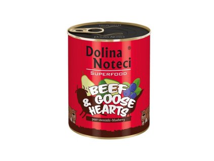 dolina noteci superfood hovadzie a husacie srdcia 800g