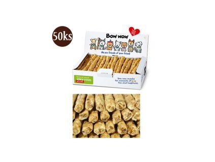 bow wow naturalne tycinky s pluckami 50ks