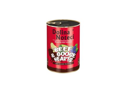 dolina noteci superfood hovadzie a husacie srdcia 400g