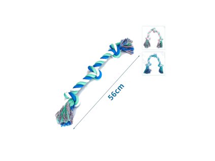 bavlnene lano s hrubym uzlom nobleza xxl 56cm farebne