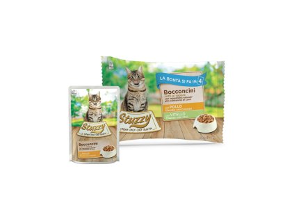 stuzzy cat chunks multipack kuracie a telacie kusky 4x85g