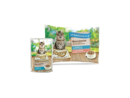 stuzzy cat chunks multipack treska a losos kusky 4x85g
