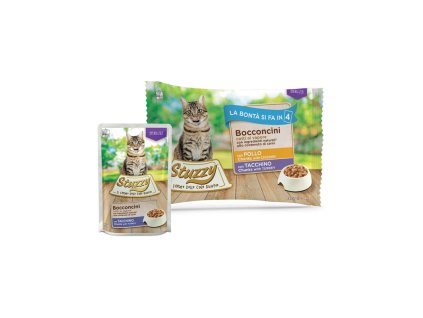 stuzzy cat chunks multipack sterilized kuracie a morcacie kusky 4x85g