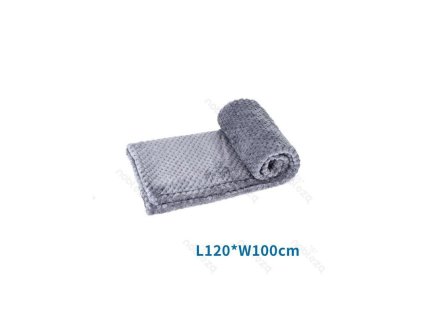 deka so zakarovym vzorom pre zvierata l 120x100cm seda