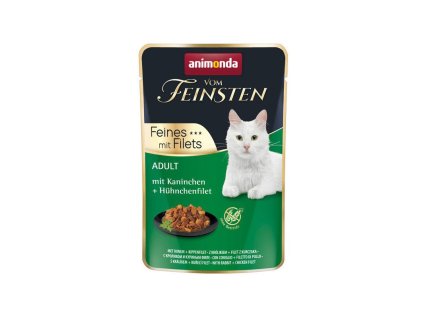 animonda vom feinsten adult cat kralik a kuracie filety 85g