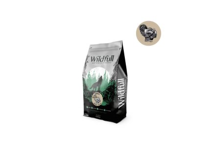 wildfull dog junior mini size gf turkey pumpkin 500g
