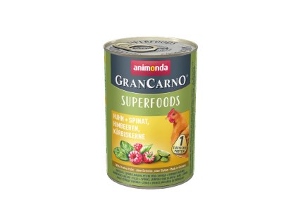 animonda grancarno superfoods kuracie spenat maliny a tekvicove jadierka 400g