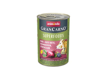 animonda grancarno superfoods hovadzie cervena repa cernice a pupava 400g