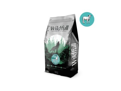 wildfull dog junior mini size gf lamb pumpkin 12kg