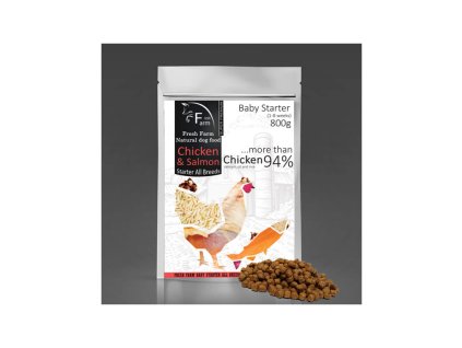 fresh farm baby starter all breeds chicken salmon 800g