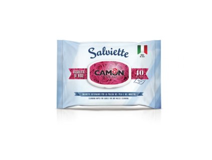 vlhcene utierky na zvierata camon s vonou ruzi 40ks