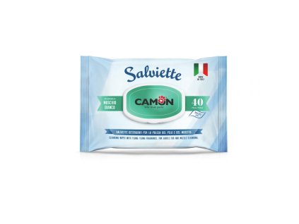 vlhcene utierky na zvierata camon s vonou bieleho pyzma 40ks