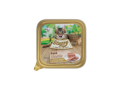 stuzzy cat pate adult s kuracim masom a pecenou 100g