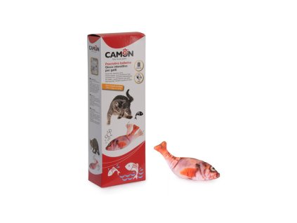 interaktivna hracka pre macku pleskajuca ryba red fish 26cm