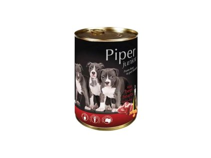 piper dog junior hovadzie srdcia a mrkva 400g