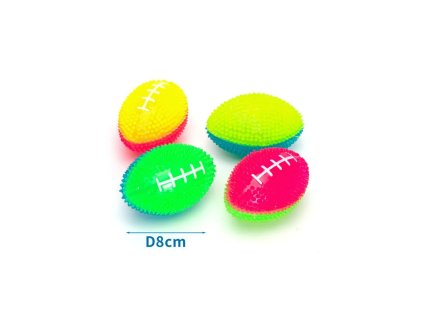led masazna svietiaca lopta rugby pre psa nobleza 8cm
