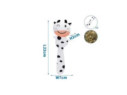 plysova hracka pre macku nobleza s cat nip krava 22cm