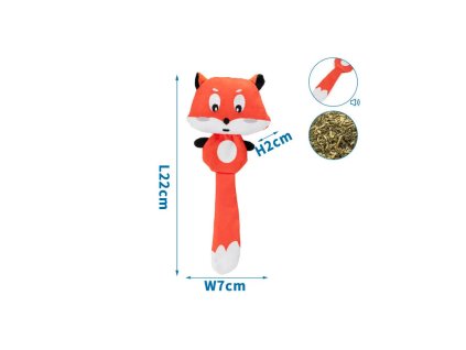 plysova hracka pre macku nobleza s cat nip liska 22cm