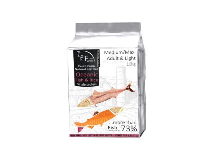 fresh farm adultlight medium maxi single protein oceanic fish 10kg