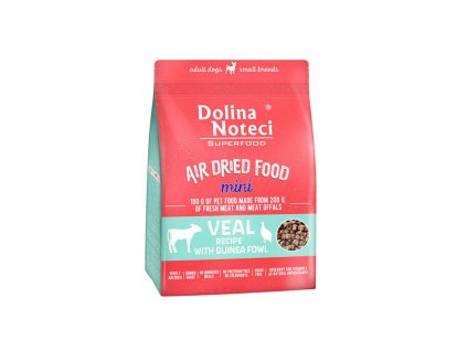 dolina noteci superfood air dried adult mini dog telacie a perlicka 1kg