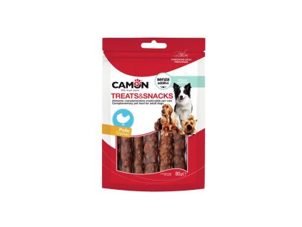camon treatssnacks dog velke kuracie tycinky 80g