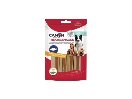 camon treatssnacks dog sandwich losos s treskou 80g