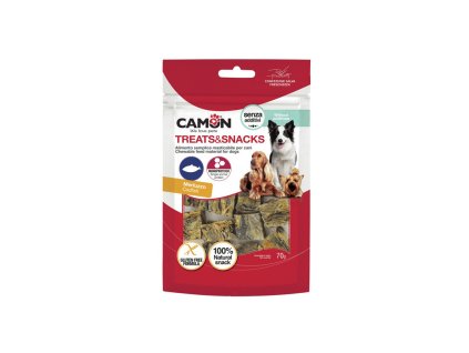 camon treatssnacks dog koza z tresky 70g