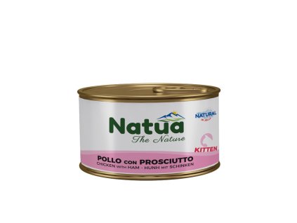 natua cat kitten kuracie filety a sunka 85g