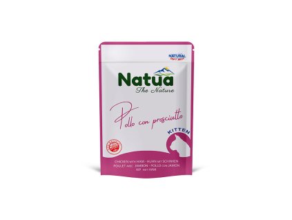 natua cat kitten kuracie filety a sunka 70g
