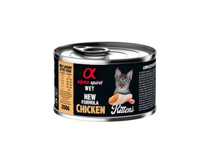 alpha spirit cat kitten chicken 200g