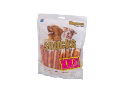 magnum dog food chicken roll on rawhide stick 500g