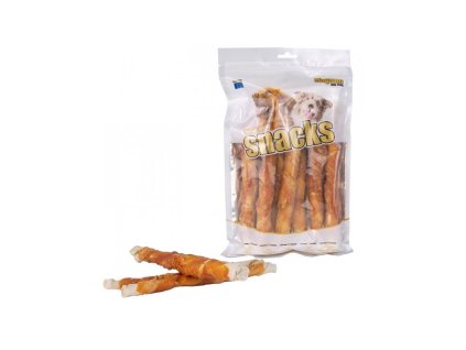 magnum dog food xxl chicken roll on rawhide stick 500g