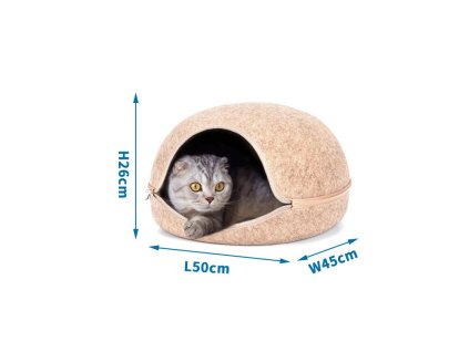 domcek pre macku nobleza oval brown 50x26x45cm