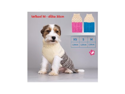 sveter twisted pattern pre psa nobleza m 30cm