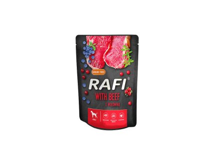 rafi dog adult hovadzie s cucoriedkami 300g