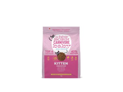 schesir cat born carnivore kitten cerstve kuracie s vajcom 255g