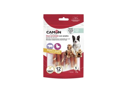 camon treatssnacks dog tycinky z koze obalene kacacim masom 70g