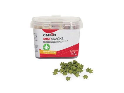 camon mini snack s konopnym olejom pre psov 140g