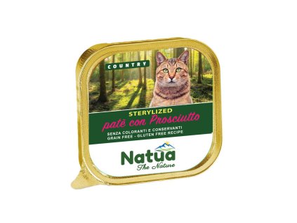 natua country sterilized cat bravcova sunka pate 100g