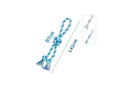 bavlnene lano s uzlom nobleza 42cm