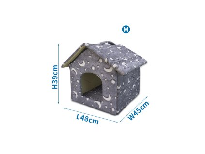 domcek pre zvierata gray moonstar m 48x45x39cm