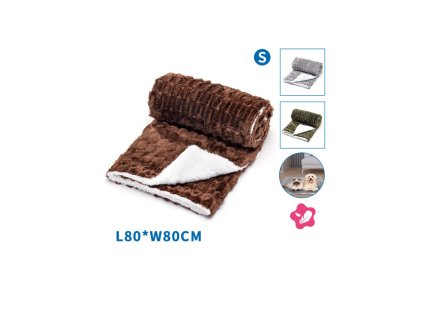 deka z imitacie kralicieho zamatu pre zvierata s 80x80cm 3 farby