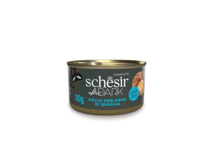 schesir cat after dark kuracie filety s prepelicim vajcom 80g
