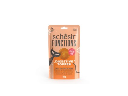 schesir cat digestive topper tekvica a psenicna trava 40g