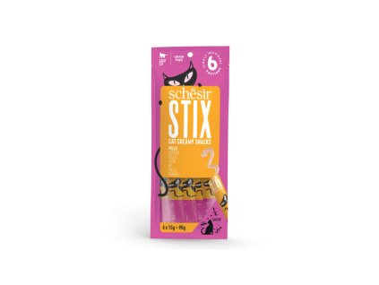 schesir cat stix jemny kuraci krem 6x15g