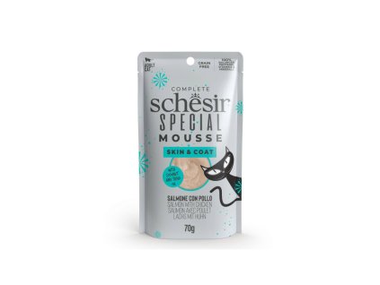 schesir cat special mousse skincoat losos a kura 70g