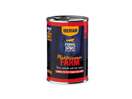 primal spirit dog iberian mediterranean farm 400g